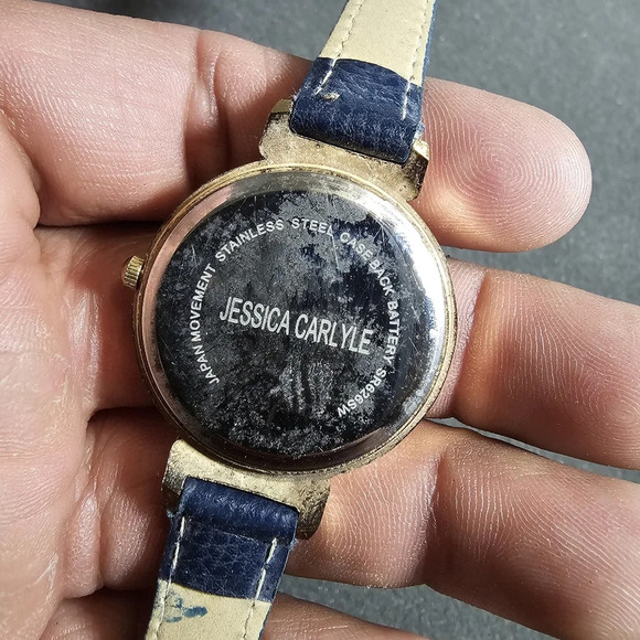 Jessica Carlyle Ladies Quartz Fashion Watch Gold Tone MOP Crystal Bezel Working - Picture 6 of 10